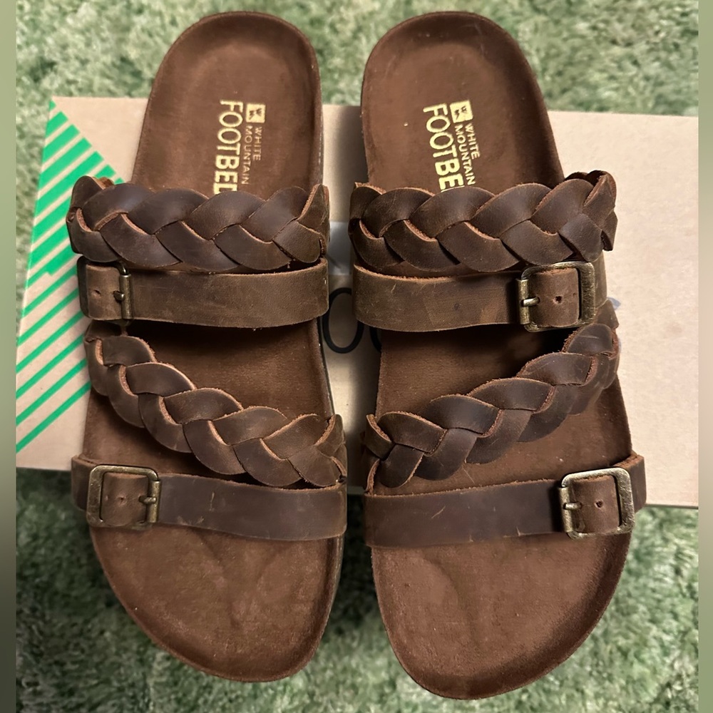 Brown leather sandals
